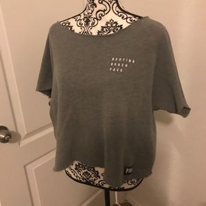 VS Pink fleece Crop Top